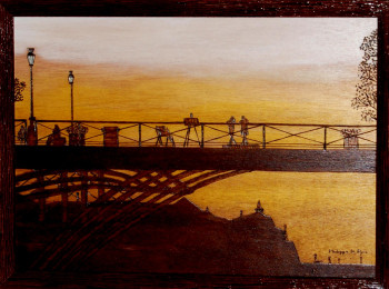 Zeitgenössisches Werk mit dem Titel « le pont des arts », Erstellt von PHILIPPE LE PYRO