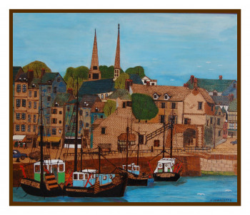 Zeitgenössisches Werk mit dem Titel « Honfleur 1 », Erstellt von PHILIPPE LE PYRO