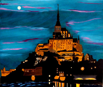 Zeitgenössisches Werk mit dem Titel « Le Mont Saint Michel », Erstellt von PHILIPPE LE PYRO