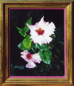 Zeitgenössisches Werk mit dem Titel « Hibiscus », Erstellt von MIKELA