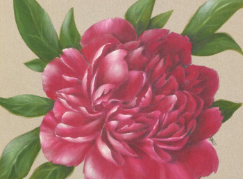 Zeitgenössisches Werk mit dem Titel « pivoine », Erstellt von DOMIKADO18