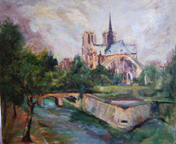 Zeitgenössisches Werk mit dem Titel « Notre Dame de Paris », Erstellt von FLAVIEN SEMPéRé