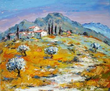 Zeitgenössisches Werk mit dem Titel « Alpilles ensoleillées », Erstellt von FRANCIS JALIBERT