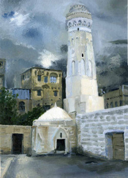 Zeitgenössisches Werk mit dem Titel « Friday Mosque in Djibla », Erstellt von SOROKINA LELIA