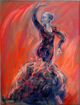 Zeitgenössisches Werk mit dem Titel « Flamenco4 », Erstellt von MICHèLE FAURE