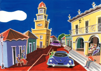 Zeitgenössisches Werk mit dem Titel « Trinidad (Cuba) », Erstellt von ANDRé BALDET