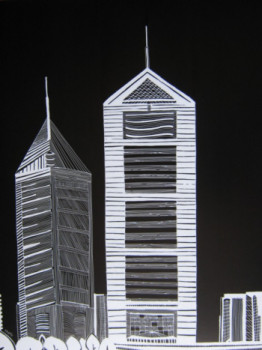 Zeitgenössisches Werk mit dem Titel « Emirates_twin_towers », Erstellt von FABIE