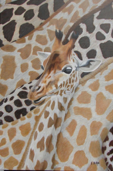 Zeitgenössisches Werk mit dem Titel « Miss Girafe », Erstellt von ELIZABETH BLAIN