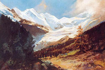 Zeitgenössisches Werk mit dem Titel « Massif des Grisons (Suisse) », Erstellt von ROBERT SCHOULER