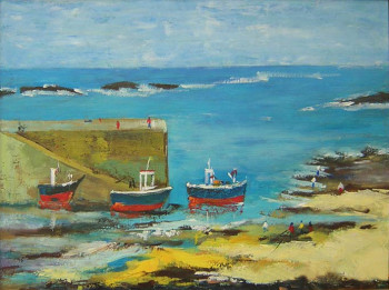 Zeitgenössisches Werk mit dem Titel « Quai Breton », Erstellt von CLAUDINE WINTREBERT