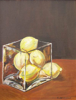 Zeitgenössisches Werk mit dem Titel « Citrons », Erstellt von CLAUDINE WINTREBERT