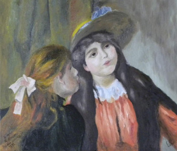 Zeitgenössisches Werk mit dem Titel « les deux jeunes filles », Erstellt von CHRISTIANEG