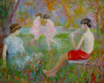 Zeitgenössisches Werk mit dem Titel « Fantaisie dans un parc, 1925. Fonds de la ville de Paris. », Erstellt von CAMAX-ZOEGGER