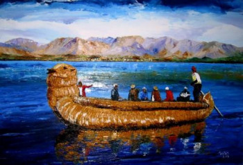 Zeitgenössisches Werk mit dem Titel « Lac Titicaca - Pérou », Erstellt von TRISTAN HOAREAU