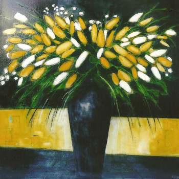 Zeitgenössisches Werk mit dem Titel « Le vase noir », Erstellt von VICTOR SASPORTAS