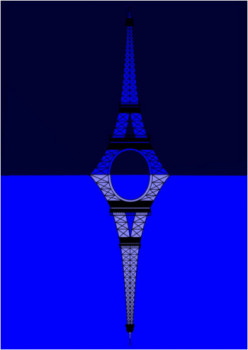 Zeitgenössisches Werk mit dem Titel « Mirrored Eiffel Tower », Erstellt von LONVIG