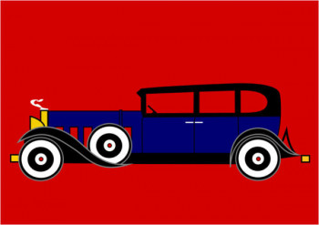 Zeitgenössisches Werk mit dem Titel « Al Capone's Cadillac V16 1930 », Erstellt von LONVIG