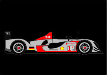 Zeitgenössisches Werk mit dem Titel « Audi R15 », Erstellt von LONVIG