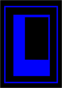 Zeitgenössisches Werk mit dem Titel « Blue Black », Erstellt von LONVIG