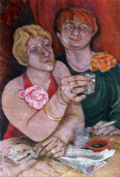 Zeitgenössisches Werk mit dem Titel « Deux Amies », Erstellt von CATHERINE GORECKA-SZATANIK