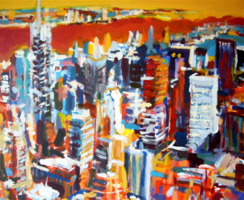 Zeitgenössisches Werk mit dem Titel « New-York orange », Erstellt von CHRISTIAN MENARD