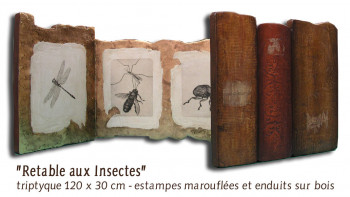 Zeitgenössisches Werk mit dem Titel « Retable aux insectes », Erstellt von PITTOREX