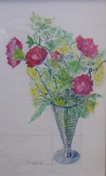 Zeitgenössisches Werk mit dem Titel « Fleurs », Erstellt von FRANçOIS-VASSIL ANDREEFF