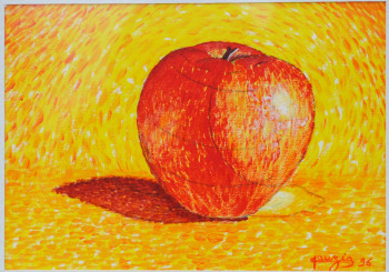 Zeitgenössisches Werk mit dem Titel « Variation sur une pomme », Erstellt von JEAN-PIERRE TAUZIA