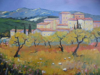 Zeitgenössisches Werk mit dem Titel « alpes de haute provence », Erstellt von ALAIN COJAN