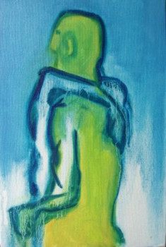 Zeitgenössisches Werk mit dem Titel « Blue-Green Couple », Erstellt von DAVID2NO