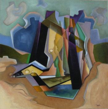 Zeitgenössisches Werk mit dem Titel « Entre nuages et rochers », Erstellt von BERNARD PIERRE