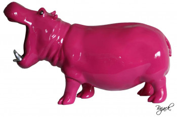 Zeitgenössisches Werk mit dem Titel « The Hippo&#8217;s Grace ! - Taille M - Pink », Erstellt von BAJACK