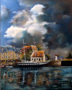 Zeitgenössisches Werk mit dem Titel « Le bêlème à Honfleur », Erstellt von GENEVIEVE S.