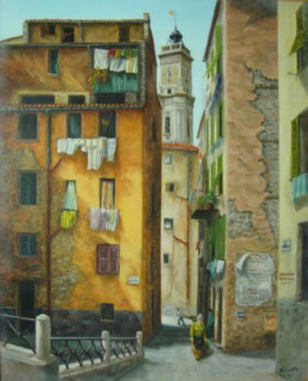 Zeitgenössisches Werk mit dem Titel « vieux nice jadis"rue du choeur" », Erstellt von ALAIN BENEDETTO