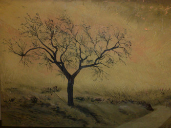 Zeitgenössisches Werk mit dem Titel « arbre dans la brume  », Erstellt von GRIBOUILLE