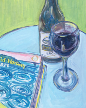 Zeitgenössisches Werk mit dem Titel « Gigondas & verre de vin », Erstellt von ERIC WARE