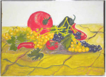 Zeitgenössisches Werk mit dem Titel « tomates 2010 », Erstellt von LUIGINA