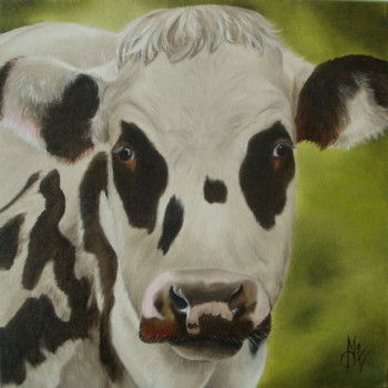 Zeitgenössisches Werk mit dem Titel « Vache 2 », Erstellt von CHANTAL ROUSSELET