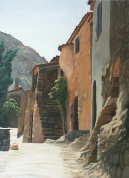 Zeitgenössisches Werk mit dem Titel « Castelnou », Erstellt von NELLY SIMON