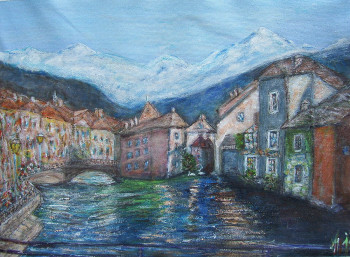 Zeitgenössisches Werk mit dem Titel « La Venise des Alpes, Annecy », Erstellt von NADIA VIGUIER