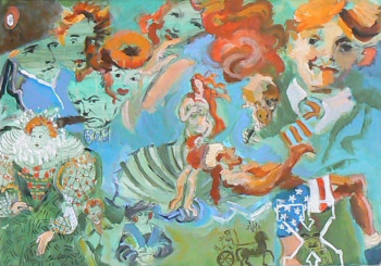 Zeitgenössisches Werk mit dem Titel « Red heads », Erstellt von CHRISTINE CONNELLY