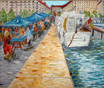 Zeitgenössisches Werk mit dem Titel « Le vieux port de Marseille ! », Erstellt von DAMANE