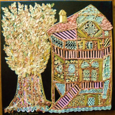 marqueterie-de-paille-crayon-taille-et-dentelle-sur-toile-40x40