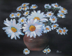 marguerites-acrylique-sur-papier