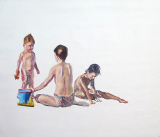 tres-ninos-en-la-playa