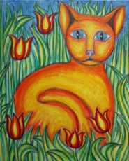 le-chat-et-les-tulipes